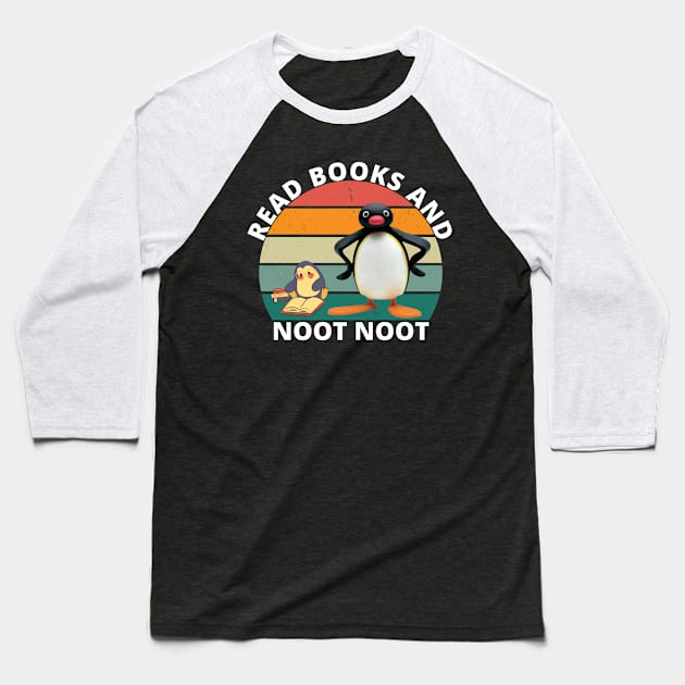 Read books and noot noot Baseball T-Shirt by Myartstor 